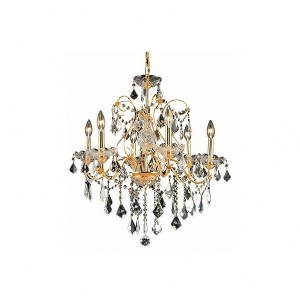 Elegant Lighting Kasey 1-Light Honey Gold Pendant with Elegant Canopy Mount - 1 of 4