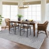 Non Slip Backing 9x12 Machine Washable Area Rug Modern Minimalistic Striped Low Pile Rug Stripe Geometric Foldable Large Carpet for Bedroom - 4 of 4