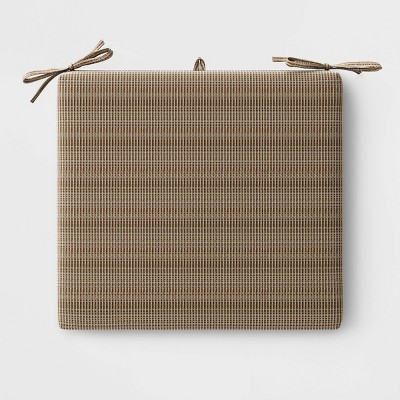 Outdoor Seat Cushion Striped Sun Bleached Natural - Threshold™