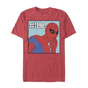 Men's Marvel Spider-Man #tehe Giggle T-Shirt - 1 of 4