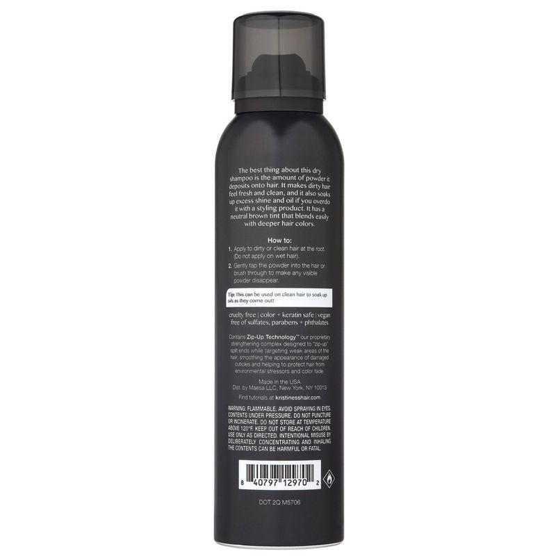 Kristin Ess Style Reviving Brunette Dry Shampoo for Dark + Brown Hair with Vitamin C, Vegan - 4 oz, 3 of 11