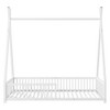 Twin/Full Size Metal Platform Bed with Triangle Structure and Guardrail-ModernLuxe - 4 of 4
