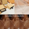 3-Piece Layered Herringbone Choker Set - Dainty 14K Gold or Silver Plated Necklaces for Women - 3 of 4