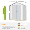 6x4.5 Outdoor Storage Shed, Lockable Tool Shed with Double Doors, Vent and Window for Garden, Cottage Style, Family Use - 3 of 4