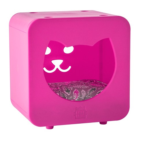 kitty kasas bedroom cube with pillow cat house - pink : target
