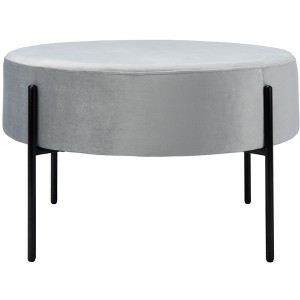 Lisbon Round Cocktail Ottoman  - Safavieh - 1 of 4