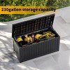 Okak 230 Gallon Weatherproof Deck Box, Patio Storage Box with Iron Rod and 2 Piston Hinges, Storage Containers for Garden, Patio, Outdoor - 2 of 4