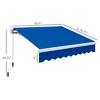 8' x 6.6' Patio Retractable Awning, Manual Exterior Sun Shade Deck Window Cover - 3 of 4