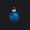 Northlight Matte Finish Glass Christmas Ball Ornaments - 4.75" (120mm) - Blue Cobalt - 4ct - 2 of 4
