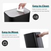 Slim Bathroom Trash Can, Stainless Steel Step-On Garbage Bin with Soft-Close Lid & Removable Inner Bucket, Narrow Recycle Bin for Kitchen必填 - 3 of 4