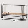 6.25 x 23.5 x 13.5 Metal-Framed Wood Wall Shelf, Brown - 4 of 4