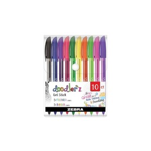 Zebra doodler'z Gel Pen Medium Point 1.0mm Assorted Ink 10 Pack (41810) - 1 of 2