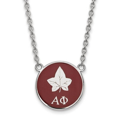 Black Bow Jewelry Sterling Silver Alpha Phi Greek Life Necklace 18 Inch