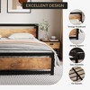 coucheta Metal Platform Bed Frame with Wooden Headboard and Footboard, Industrial Mattress Foundation, Under Bed Storage - 4 of 4