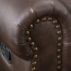 43.25" Wide Faux Leather Manual Glider Recliner Chair, Oversized Reclining Lounge Chair for Living Room, Home Theater, or Study - 2 of 4