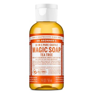 Dr. Bronner's Magic Pure Castile Liquid Soap Bodywash - Tea Tree - 2 fl oz - 1 of 4