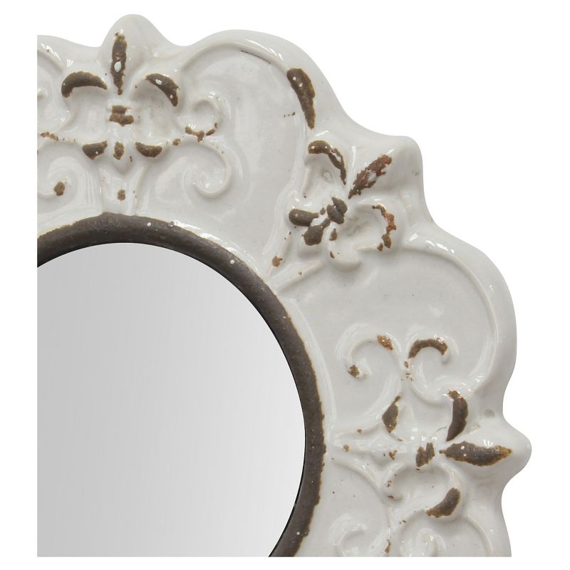 8" Decorative Ceramic Wall Mirror - Stonebriar Collection, 4 of 7