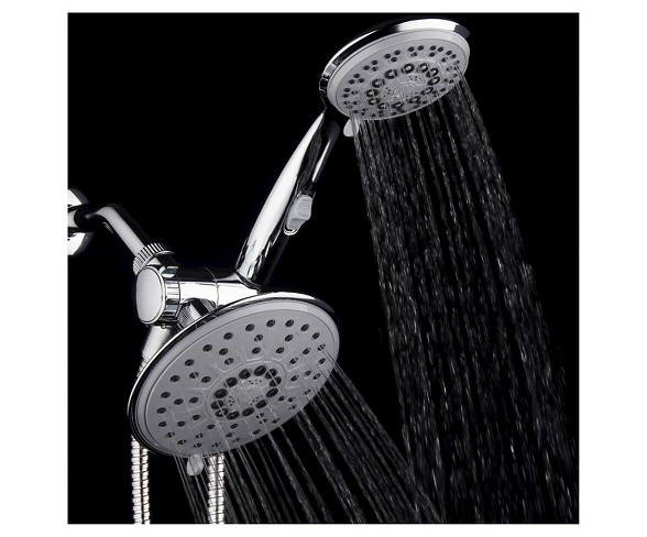 Dual Shower Head Ultra - Luxury Rainfall Shower System Chrome - Hydroluxe