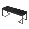 TiramisuBest Ottoman Bench - Light Grey Fabric Entryway Bench, 47.25"L x 17.5"W x 16.5"H - 4 of 4