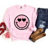 S.W.Smiley Leopard Heart Eyes Smiley -  Women's Graphic Sweatshirt - 2 of 4