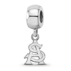 Black Bow Jewelry Sterling Silver Arizona State Sun Devils NCAA Bead Charm - 1 of 4