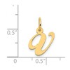 Black Bow Jewelry 14k Yellow Gold Ella Collection Small Fancy Script Initial Pendant A-W - 4 of 4