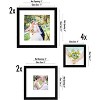 Americanflat Square Picture Frame Set in Black with Shatter Resistant Glass and Easel Stand - Various Dimensions - Pack of 8 - 2 of 4
