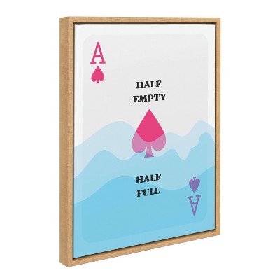 Kate & Laurel All Things Decor 18"x24" Half Full Framed Canvas by Honey Island Studio Natural