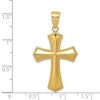 Black Bow Jewelry 14k Yellow Gold Rope Edge Passion Cross Pendant, 20 x 39mm - 4 of 4