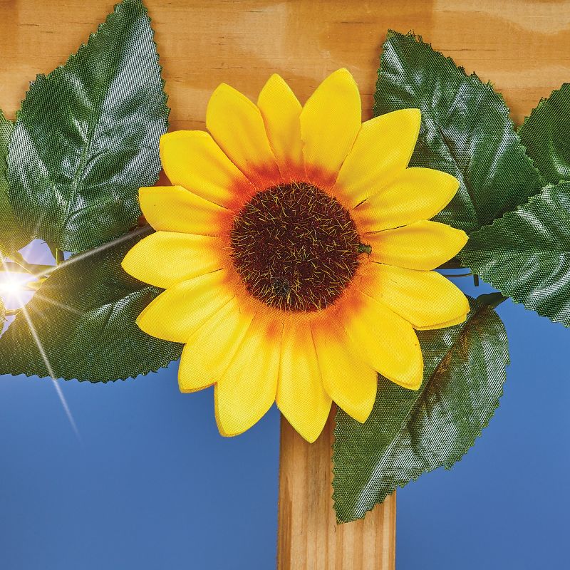 Collections Etc Solar Powered Sunflower String Lights - Set of 10 NO SIZE, 3 of 5