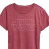Women's - Star Wars - Logo Outline Short Sleeve Graphic T-Shirt - 2 of 4