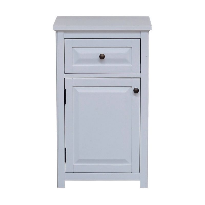 Dorset Bathroom Storage Tower with Open Upper Shelves, Lower Cabinet and Drawer - Alaterre Furniture, 5 of 7
