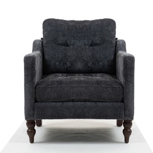 Vynxaria Comfy Chenille Chair with USB Port & Ergonomic Design for Living Room - 1 of 4