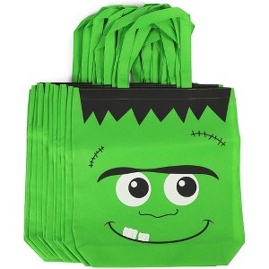 Spooky Central 12-Pack Halloween Trick or Treating, Frankenstein Party Gift Bags (16 x 15 x 4 in) - 1 of 4