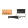 Accent Bed Frame Modern Upholstered Headboard with Decorative Elements for Bedroom Queen - 3irtyhousy - 3 of 4
