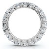 Pompeii3 2 Ct Lab Created Moissanite Eternity Ring Womens Wedding Band 14k White Gold - 2 of 4