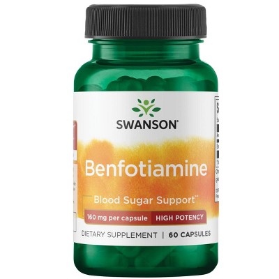 Swanson Benfotiamine - High Potency 160 mg 60 Capsules.