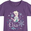 Girls' - Frozen - Elsa Snowflakes Fitted Short Sleeve Graphic T-Shirt - 2 of 4