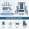 Outdoor Rocking Chairs, All Weather Resistant Porch Rocker, Patio Rocking Chairs, Heavy Duty Front Plastic Rockers for Outside - 4 of 4