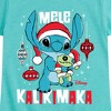 Girls' - Lilo and Stitch - Mele Kalikimaka Christmas Fitted Short Sleeve Graphic T-Shirt - 2 of 4