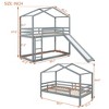 NicBex Twin Over Twin Bunk Bed with Guardrail and Roof,Twin Loft Bed with Ladder and Slide,Modern Bunk Beds,Noise Reduced Bunk Beds for Bedroom - 3 of 4
