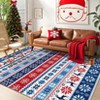 COZONY Christmas Holiday Themed Washable Non Slip Runner Rug for Hallway Kitchen Bedroom - 2 of 4