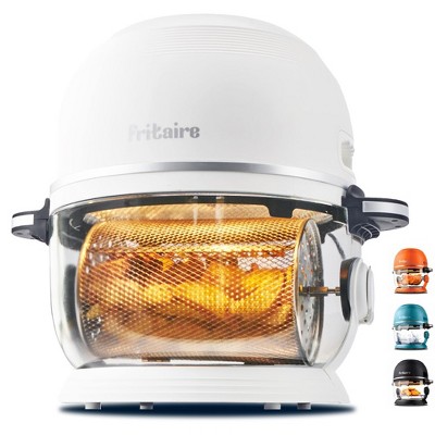 Fritaire Non-Toxic Air Fryer - Glass Air Fryer,  5qt, Teflon-Free, PFOA- Free, w/ Accessories - Rotisserie and Tumbling Basket