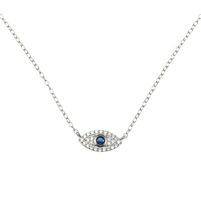 Unique Bargains Women's 925 Sterling Silver Eye Pendant Necklace Choker