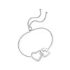 Ross-Simons 0.30 ct. t.w. White Topaz Heart and Paw Print Bolo Bracelet in Sterling Silver Size - 3 of 4