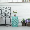 Resenkos Modern Garden Stool, Patio Stool Side Table,Patio Round Side Table, Outdoor Footstool, Garden Mosaic Accent Side Table, Plant Stand, - 4 of 4