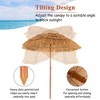 Bestier Thatch Patio Umbrella, 6.5 Feet 8 Ribs Tiki Style Outdoor Beach Umbrella with Adjustable Lift for Poolside, Backyard, Tropical Palapa - 2 of 4