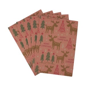 Unique Bargains Gift Wrap Paper Yellow Kraft 27.56"x19.69" 5Pcs - 1 of 4