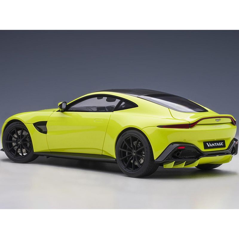 2019 Aston Martin Vantage RHD (Right Hand Drive) Lime Essence Green with Carbon Top 1/18 Model Car by Autoart, 5 of 7