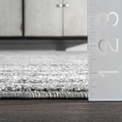 Sherill Gray Tufted Viscose Area Rug, 30" x 7"